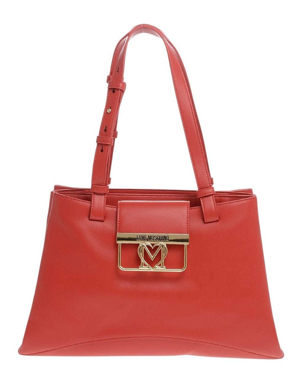 Love Moschino Red Logo Large Tote
