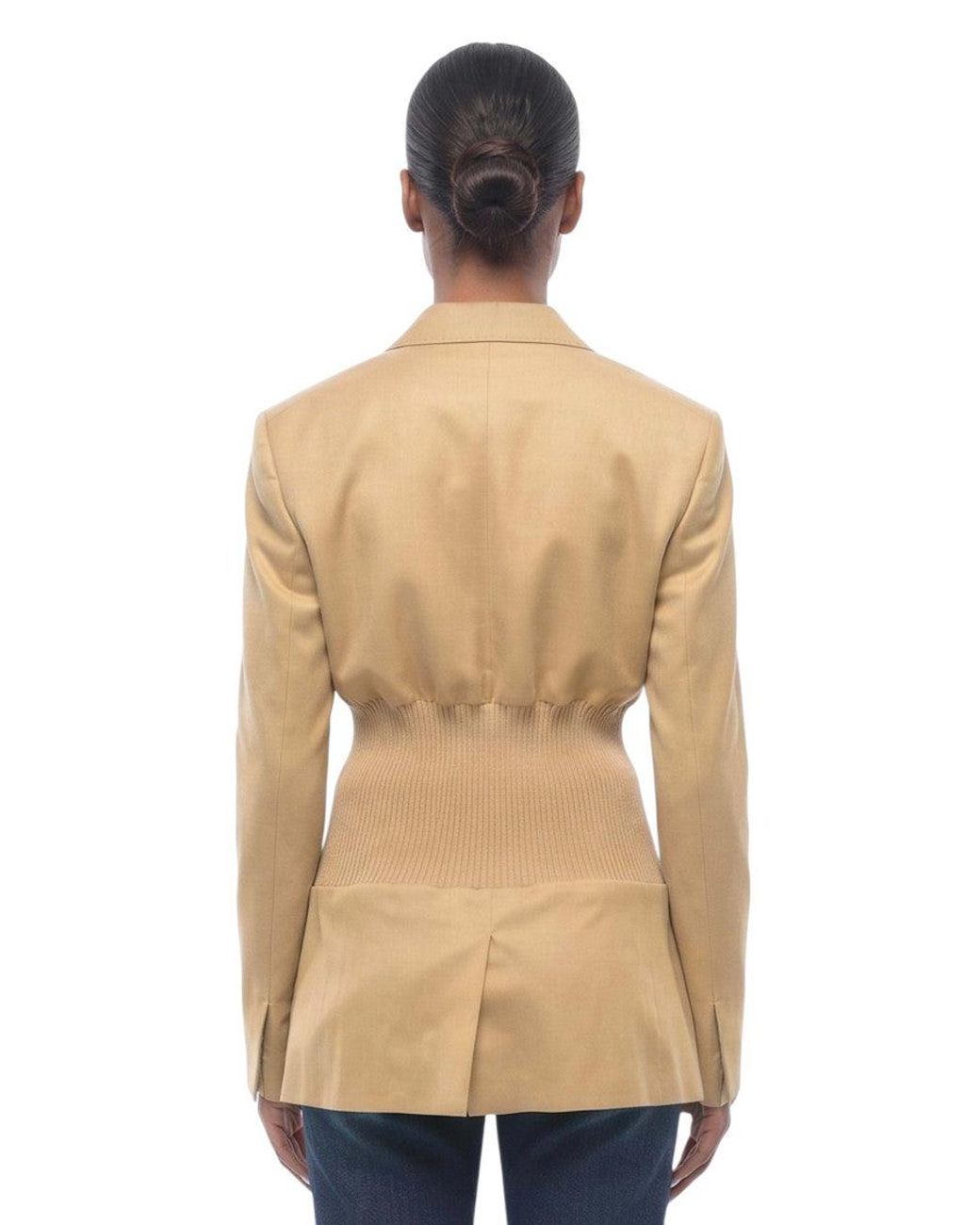 Stella McCartney Natural Notched Lapel Blazer