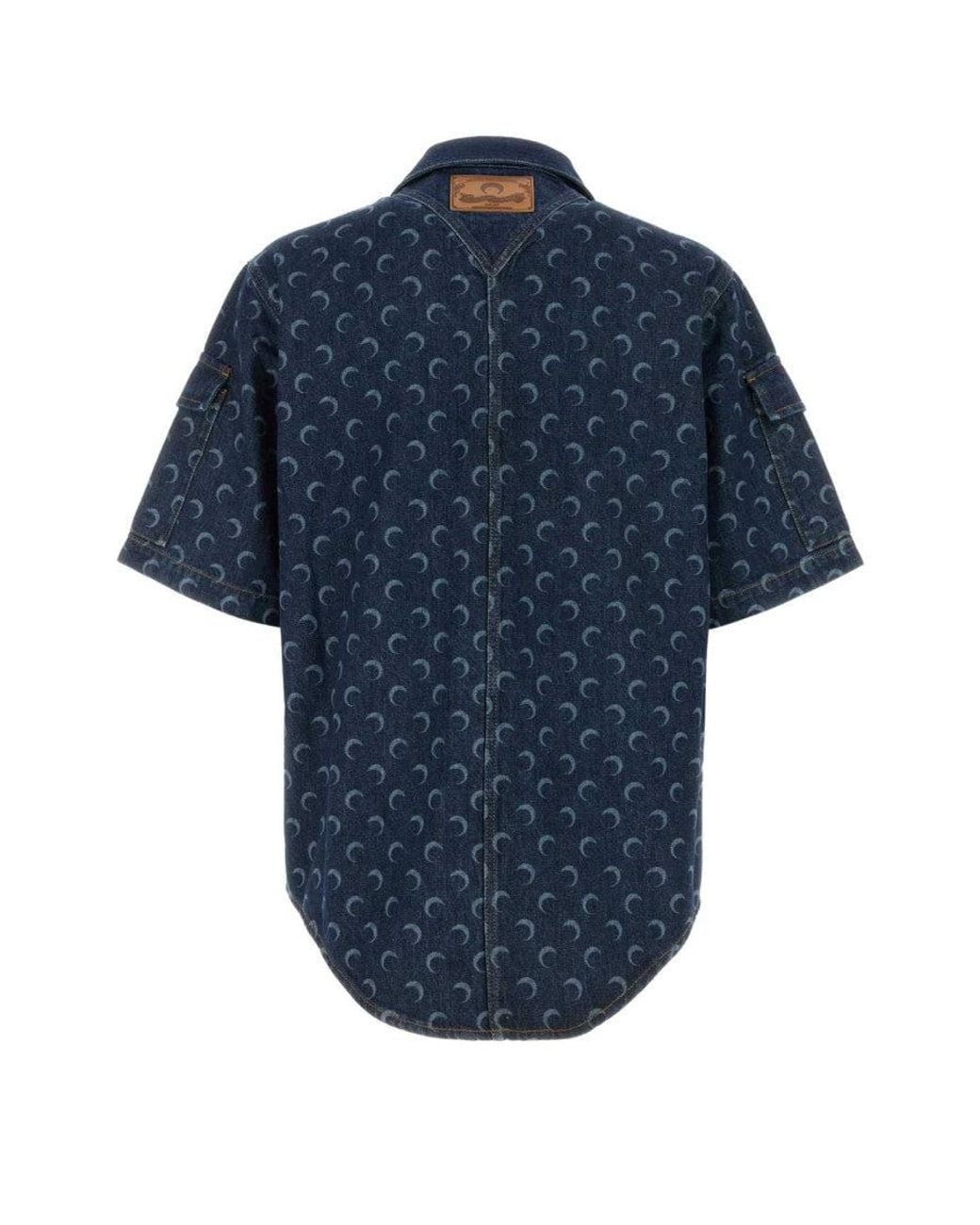 MARINE SERRE Blue Printed Shirt for men