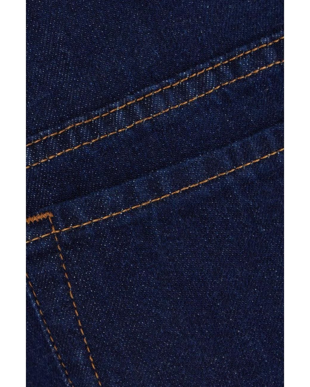 7 For All Mankind Blue Straight Low Rise Jeans