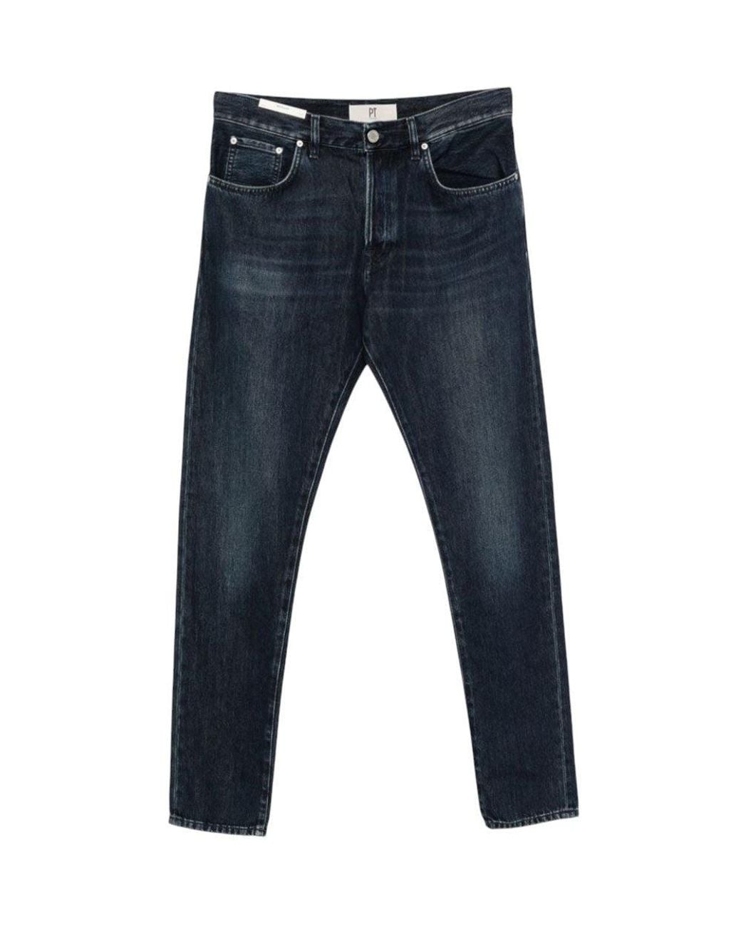PT Torino Blue Mid Rise Jeans for men