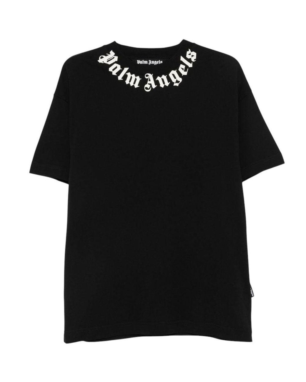 Palm Angels Black Logo Crew Neck T-Shirt for men