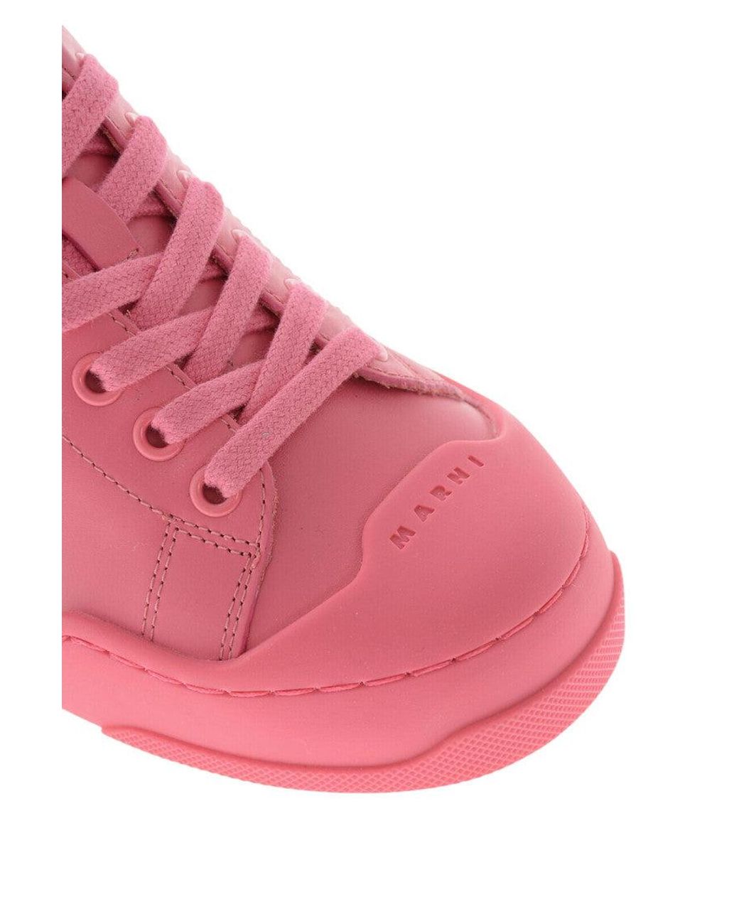 Marni Pink Low Leather Sneakers