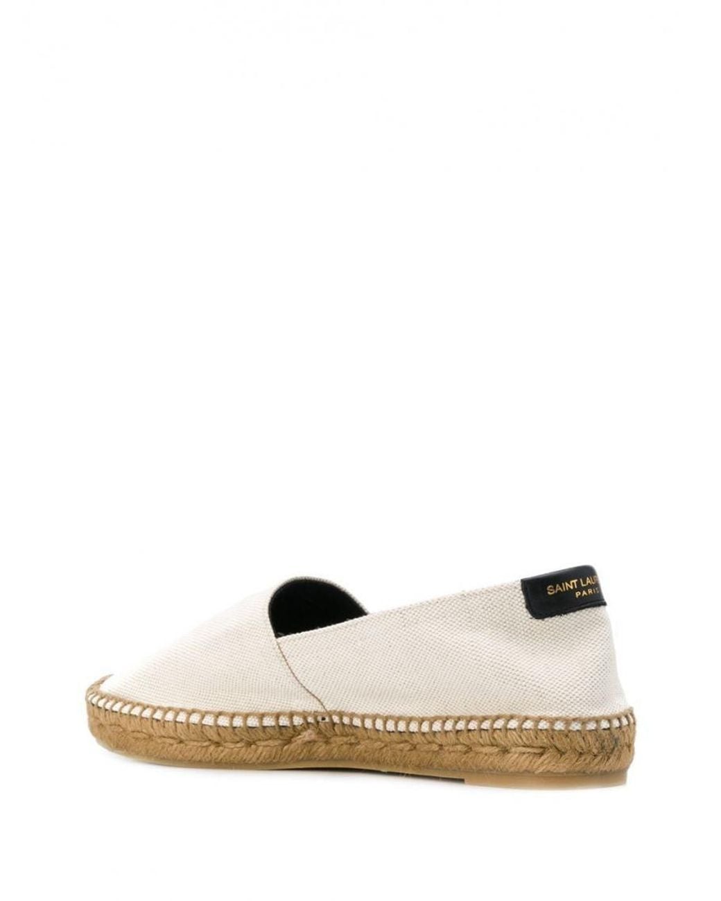 Saint Laurent White Signature Canvas Espadrilles