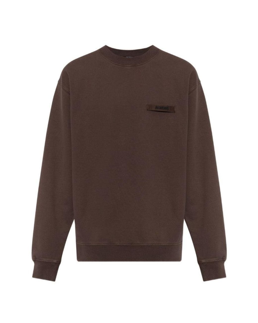 Jacquemus Brown Crew Neck Sweatshirt for men