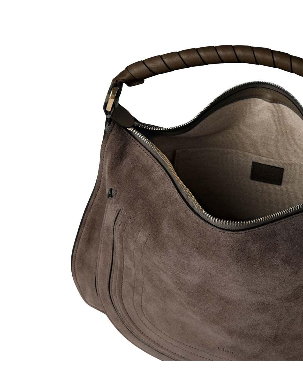 Chloé Brown Dark Marcie Large Shoulder Bag
