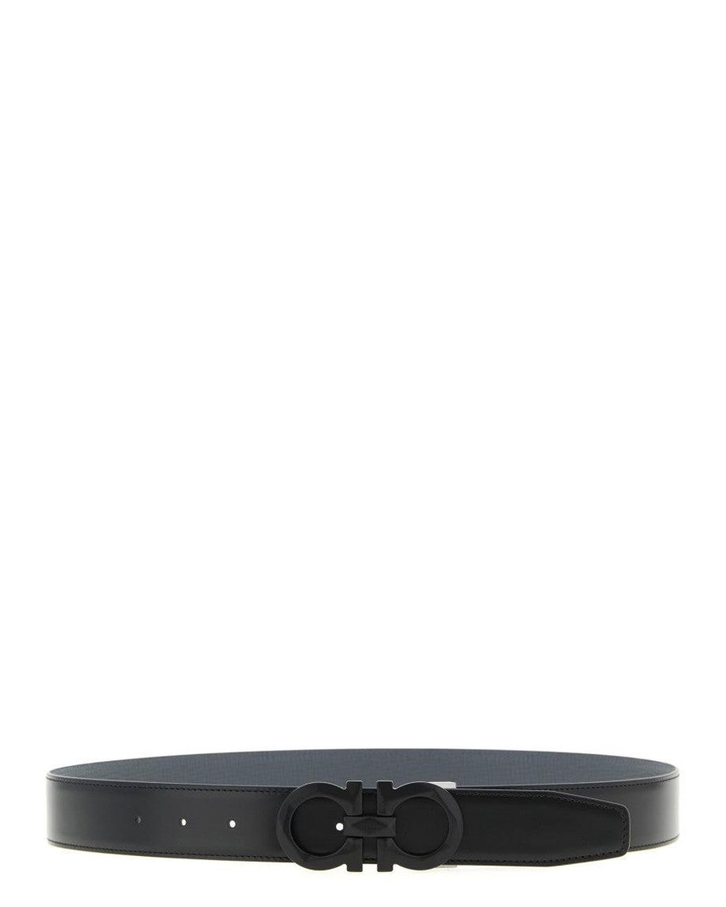 Ferragamo Black Gancini Belt for men