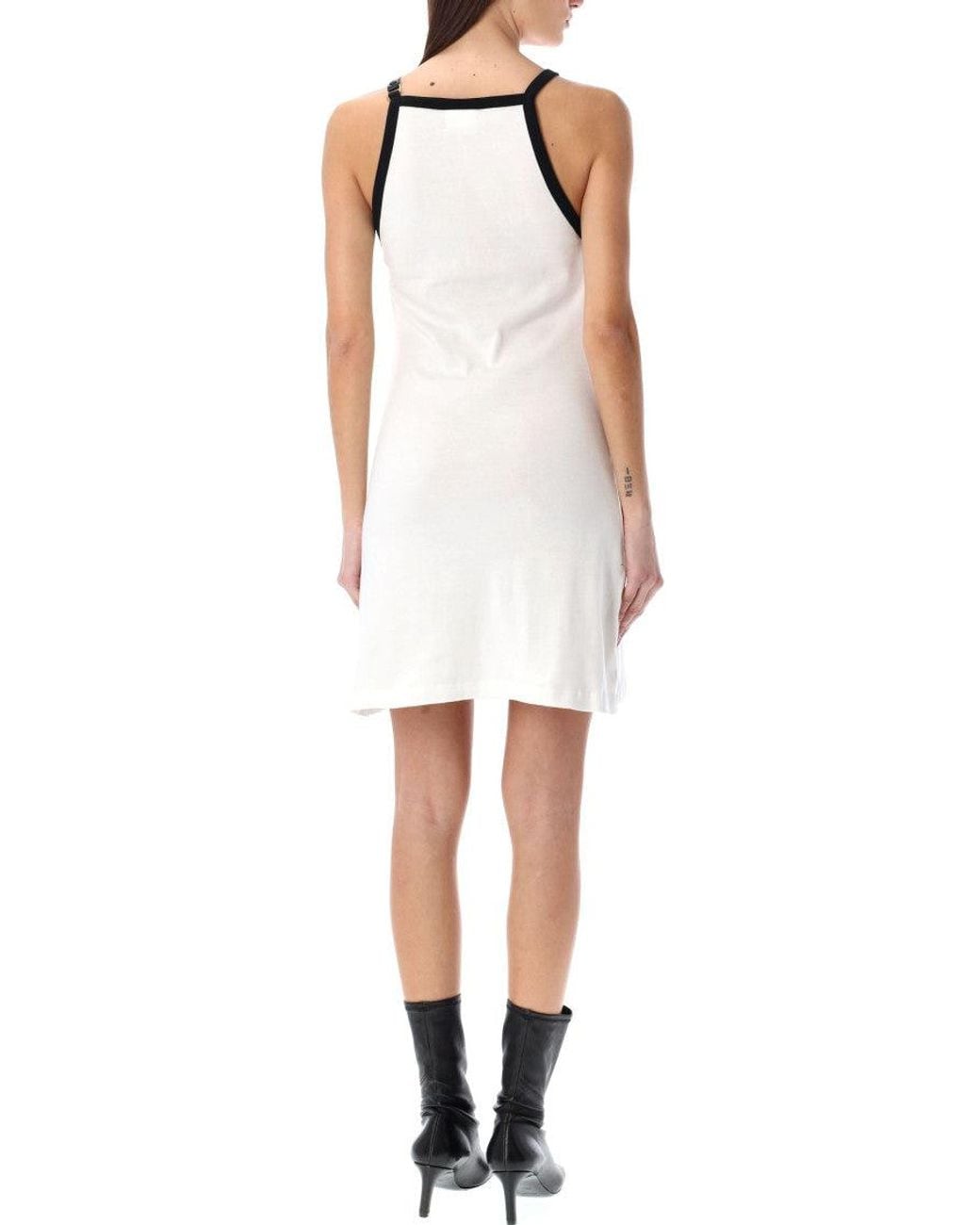 Courreges White Halter Neck Mini Dress