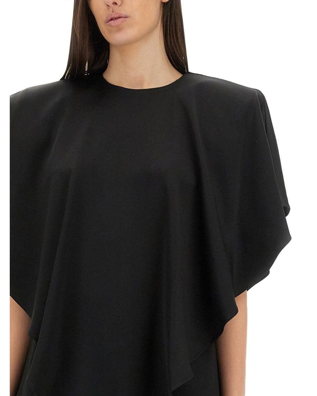 Stella McCartney Black Solid Round Neck Top