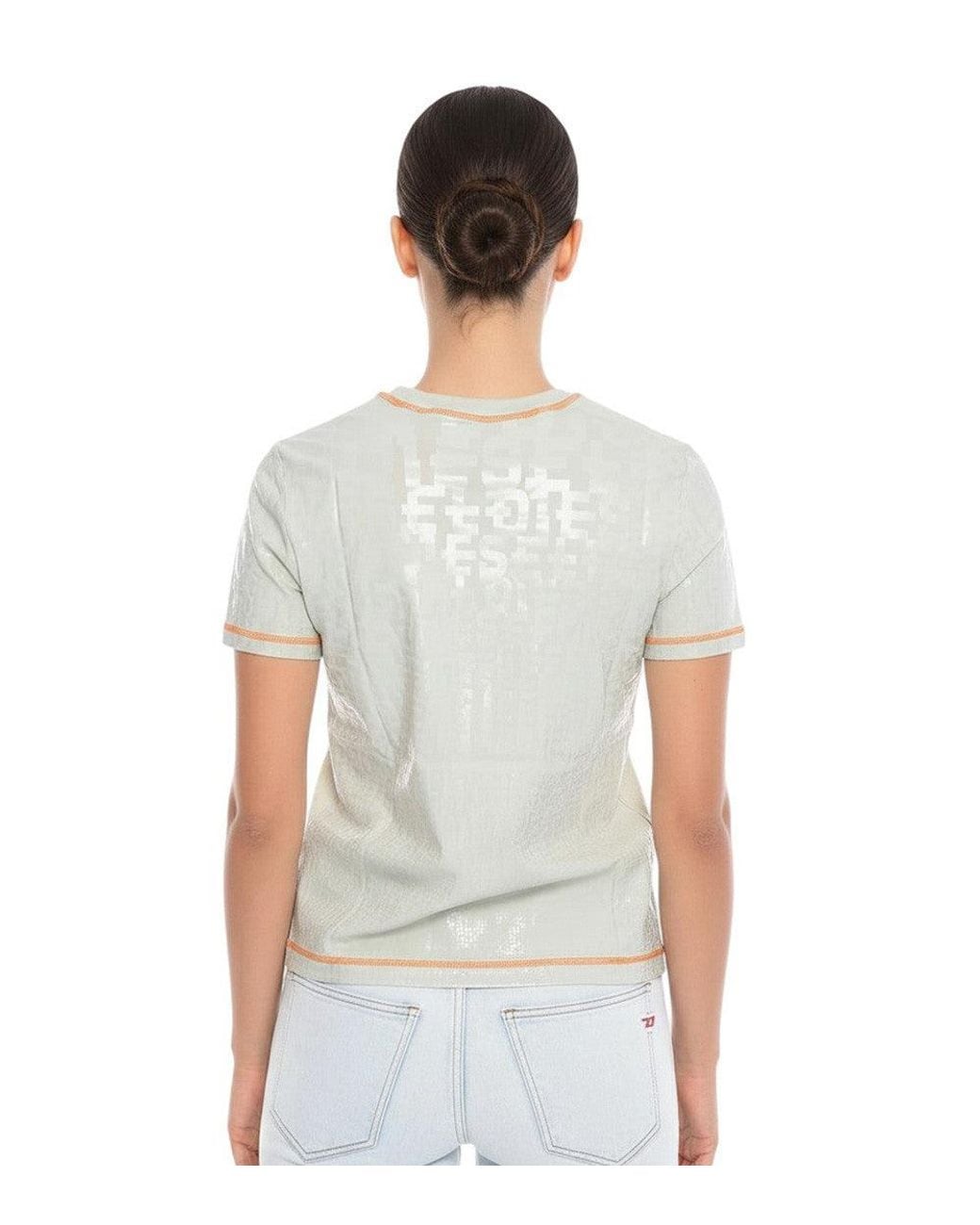 DIESEL Blue Logo Crew Neck T-Shirt