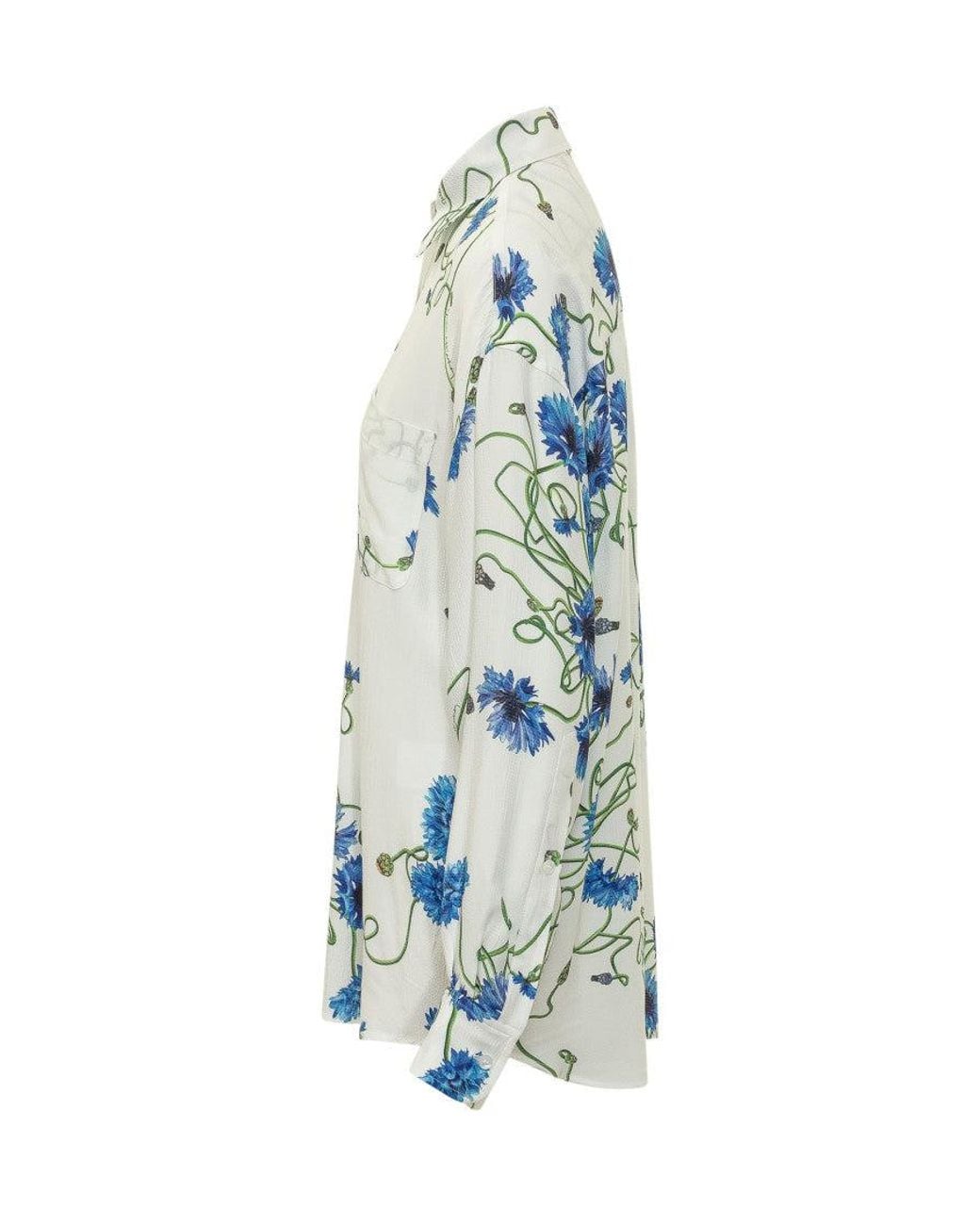 Stella McCartney Blue Floral Print Shirt