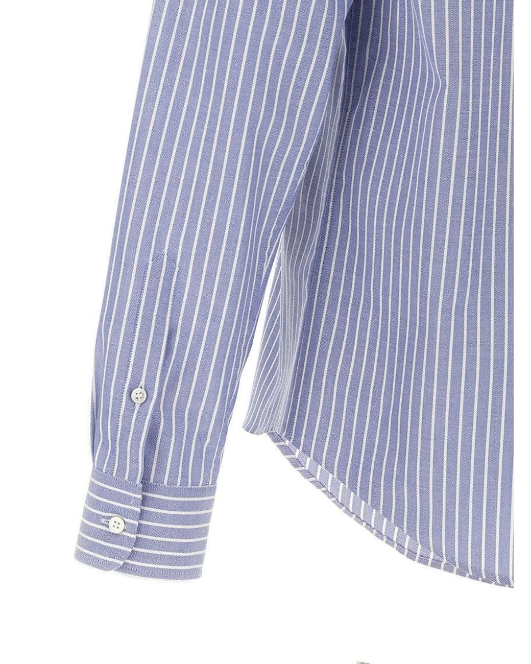 Valentino Blue Light Striped Shirt for men