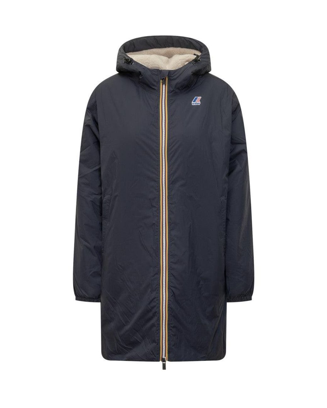 K-Way Blue Logo Hood Jackets