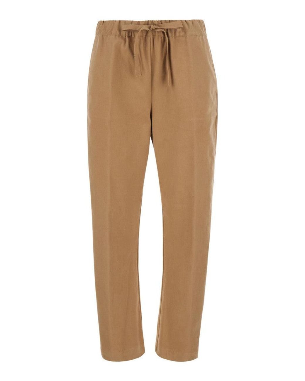 Semicouture Natural Relaxed Drawstring Pants