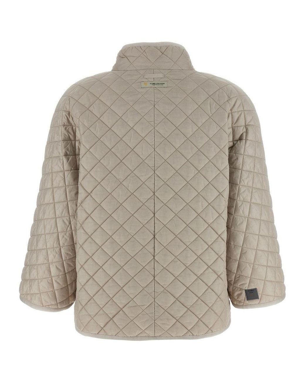 Max Mara Gray 'Delfina' Reversible Hood