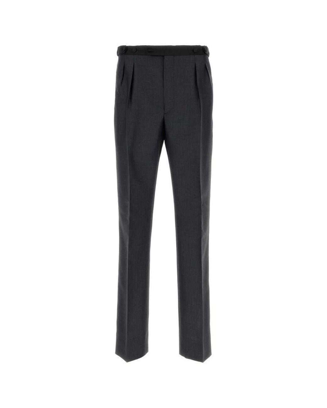 Prada Black Dark Pleated Pants for men