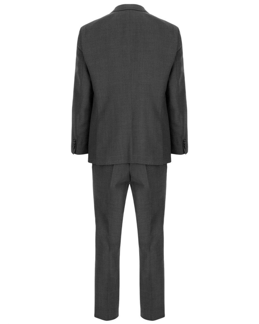 Boss Gray Single Breasted Suit for men
