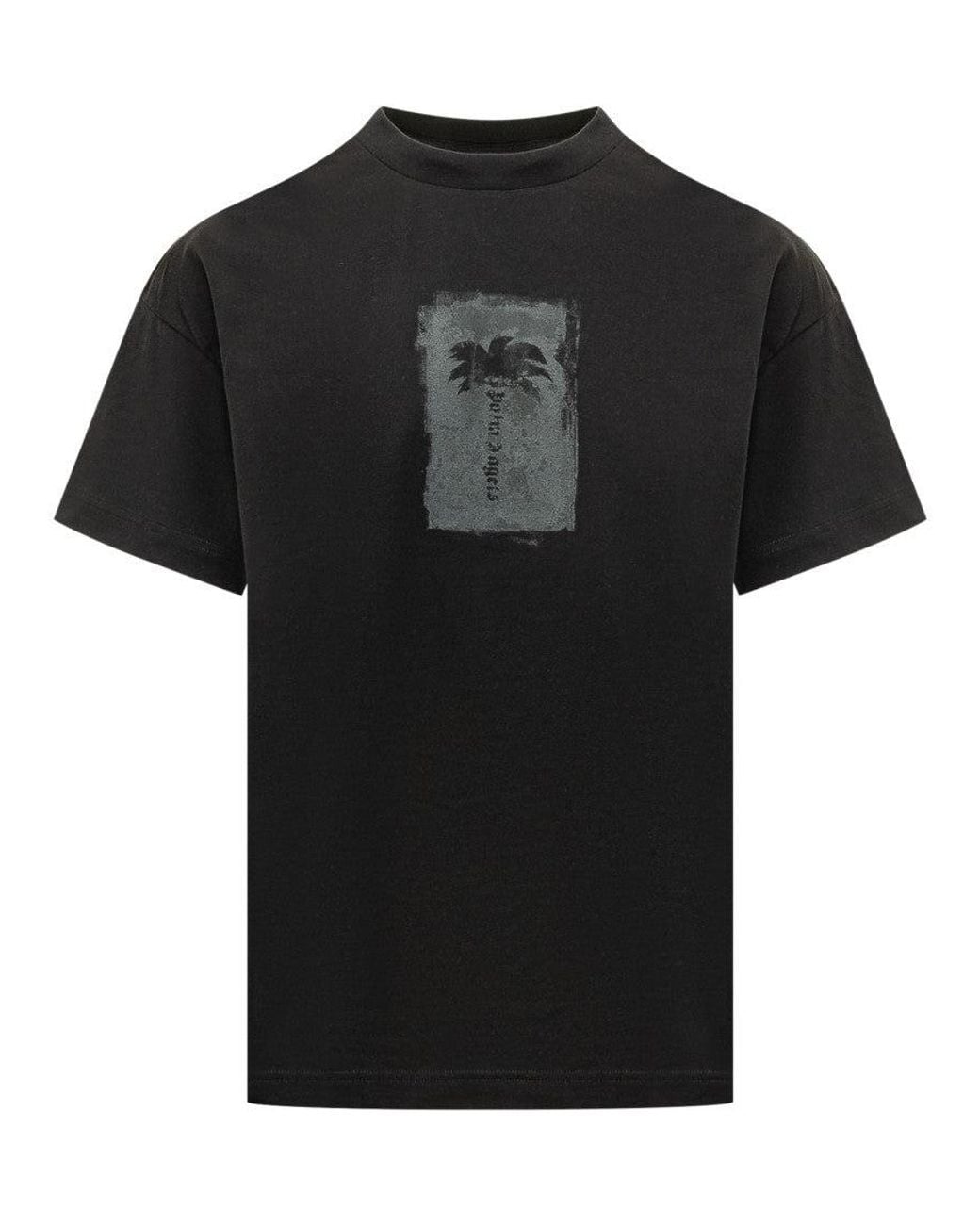 Palm Angels Black Crew Neck T-Shirt for men