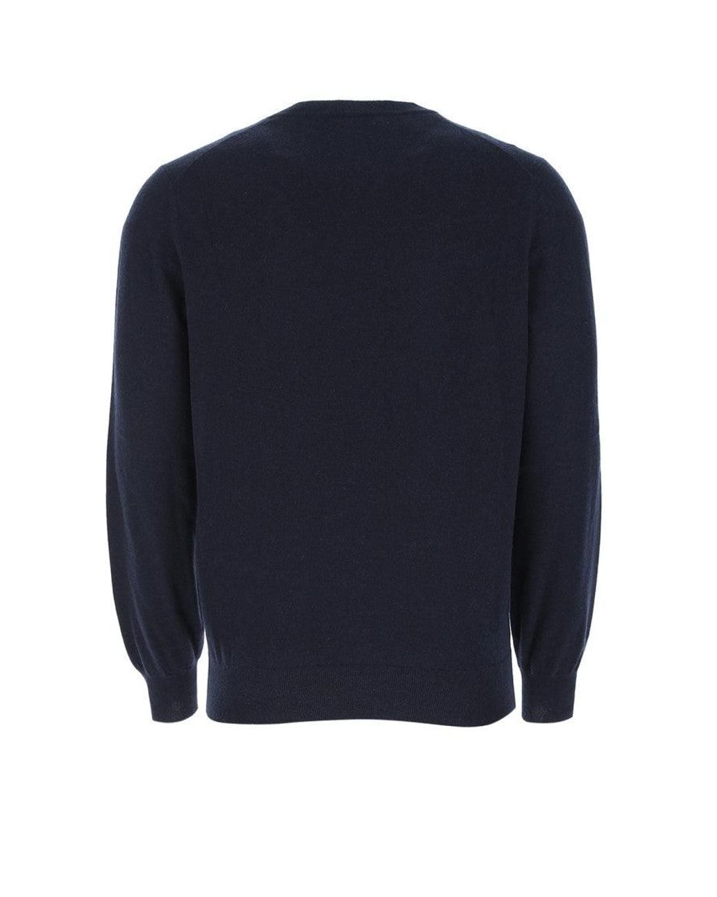 Brunello Cucinelli Blue Long-Sleeve Sweatshirt for men