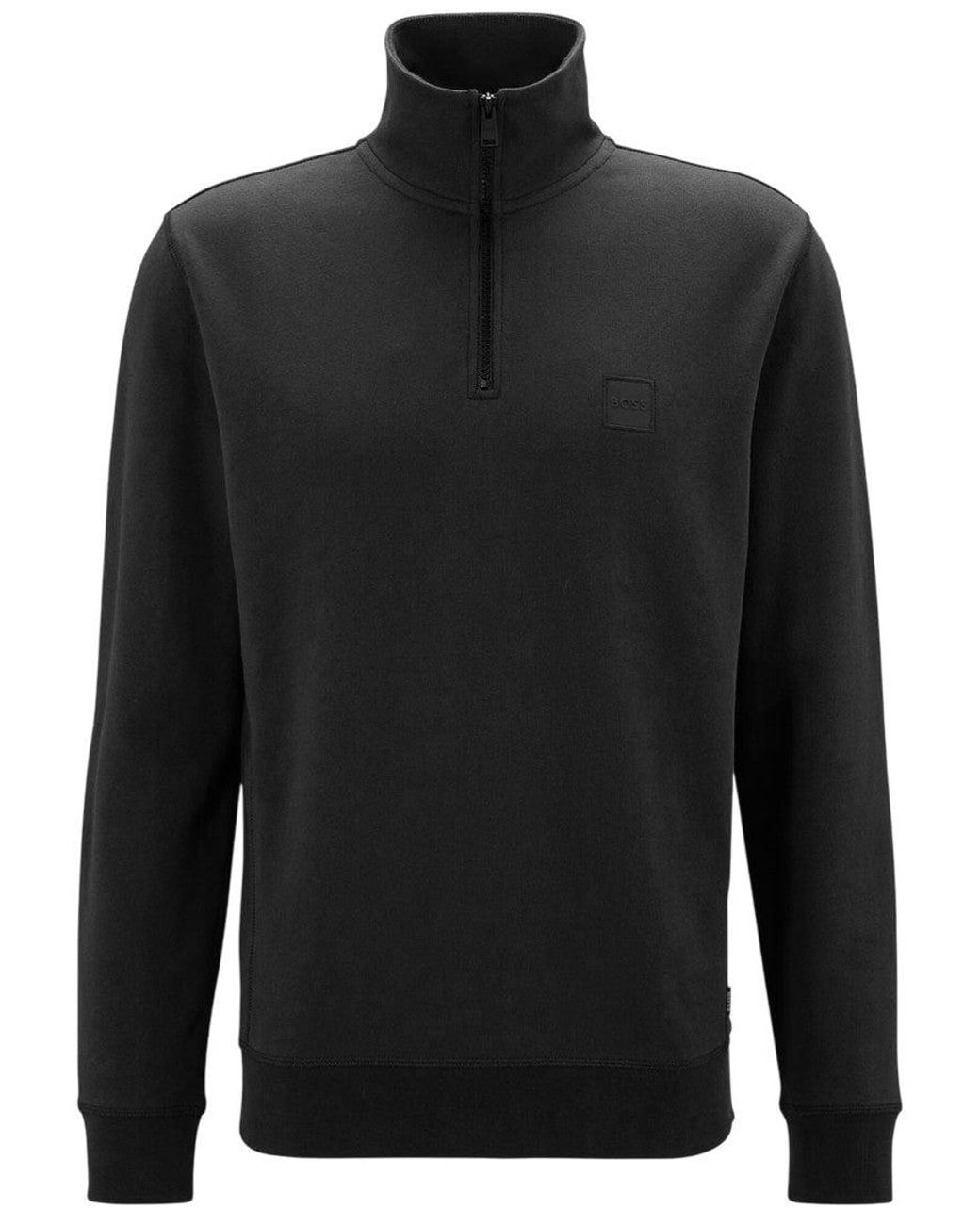 Boss Black Half Zip Sweatshirt for men