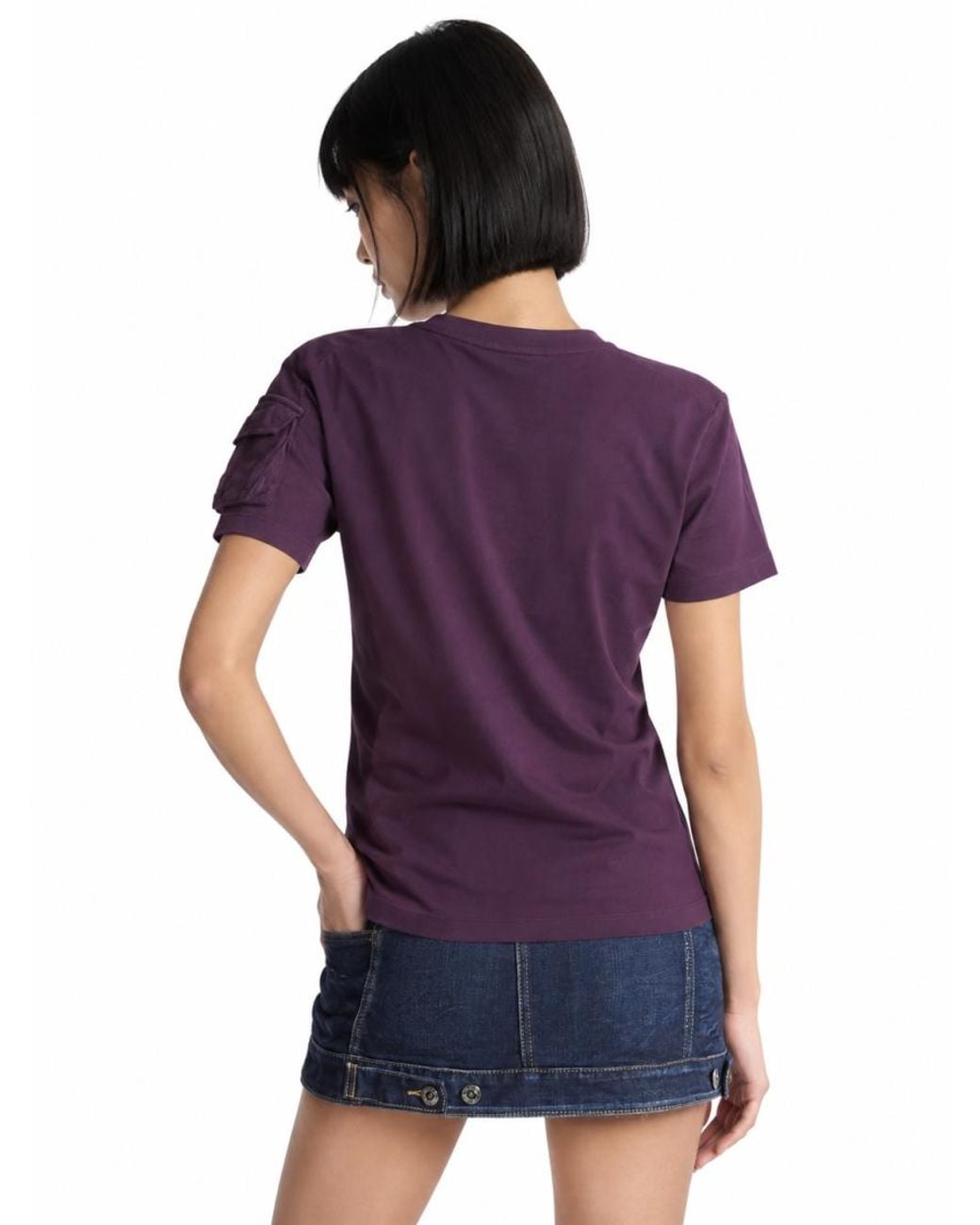 DSquared² Purple Logo Crew Neck T-Shirt