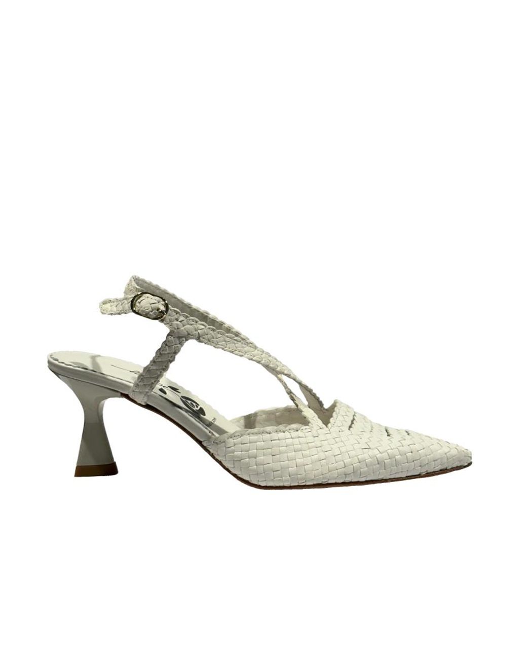 LA ROSE Metallic Pointed Toe Pumps