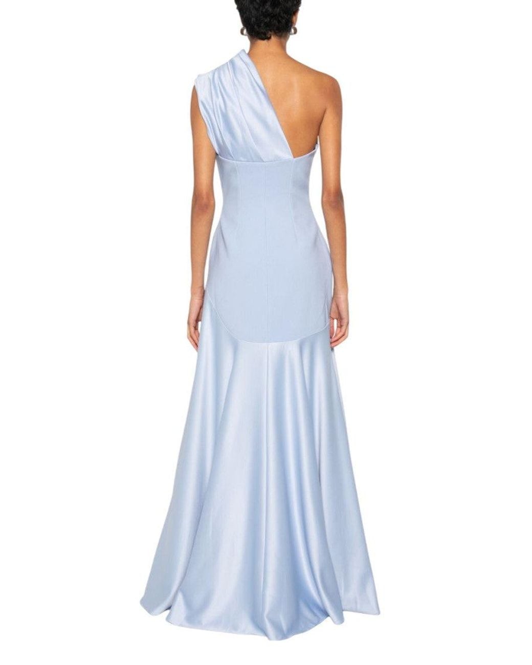Solace London Blue Halter Neck Dress