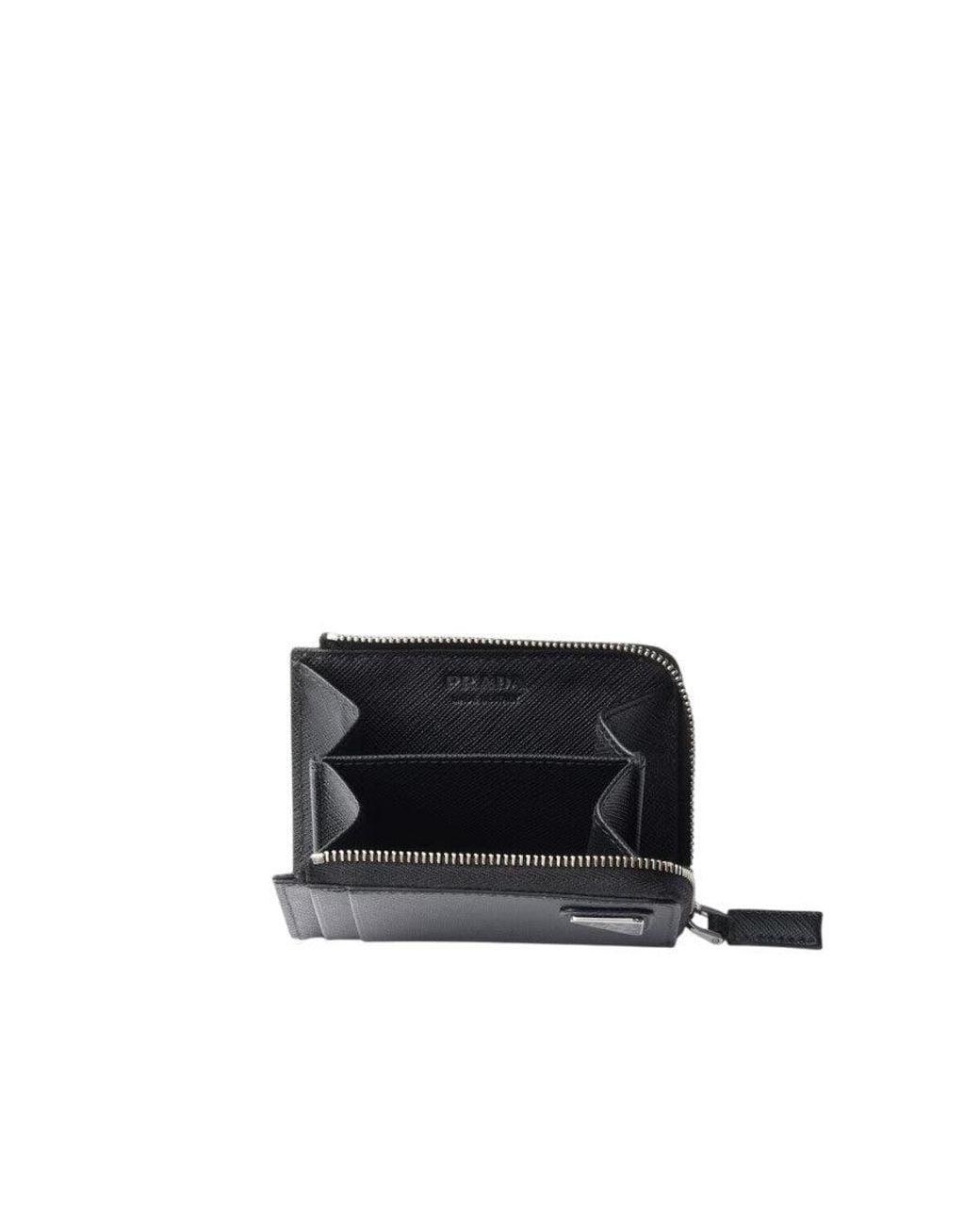Prada Black Minuteria Textured Wallet for men