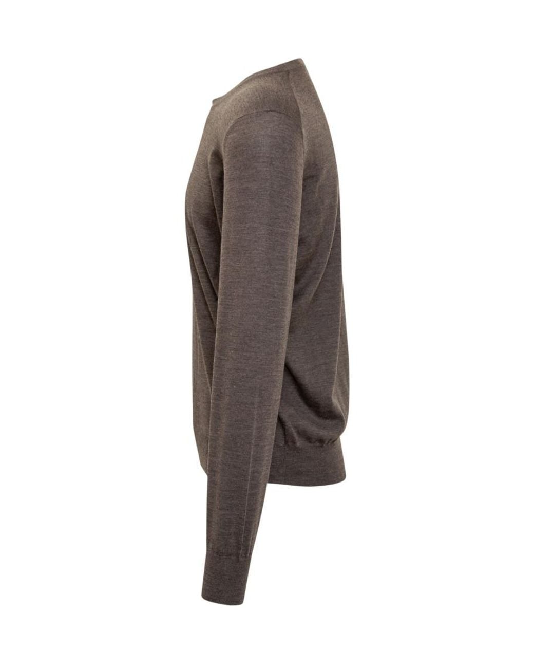 Brunello Cucinelli Gray Solid Sweaters for men