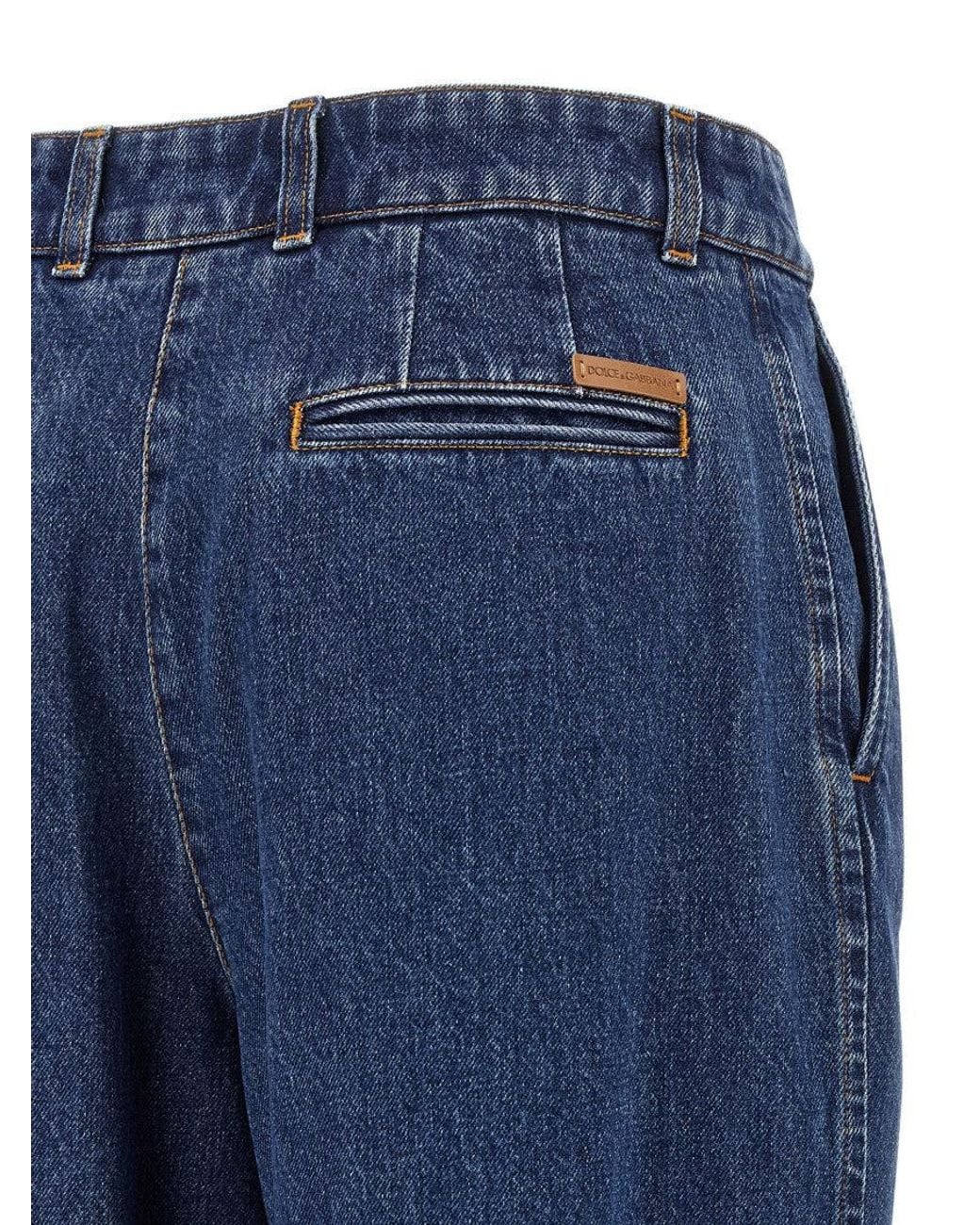 Dolce & Gabbana Blue 'Dolce' Waist Jeans