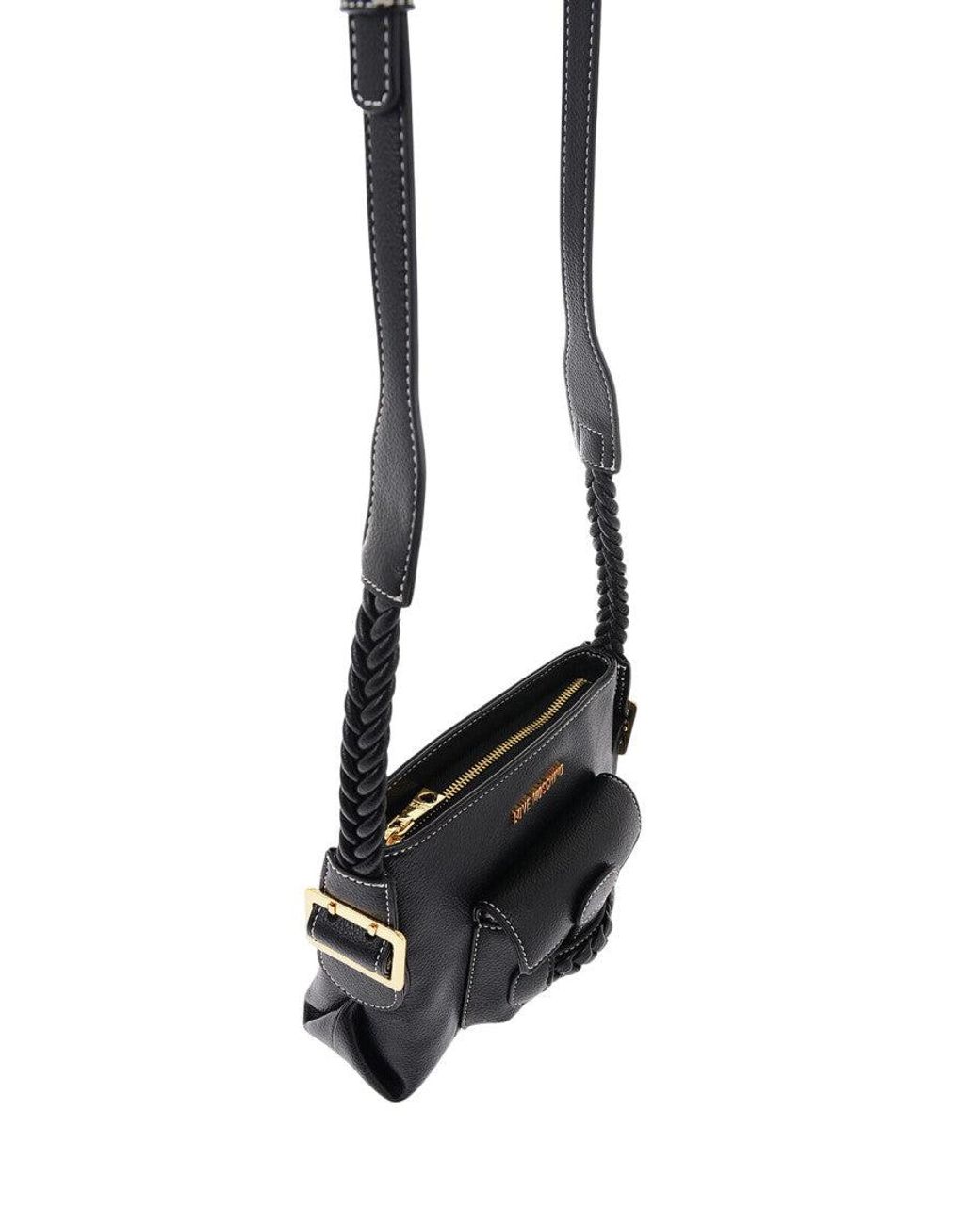 Love Moschino Black Logo Small Crossbody Bag