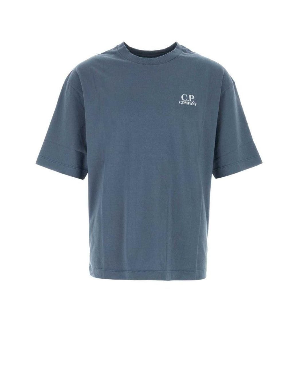 C P Company Blue Crew Neck T-Shirt for men