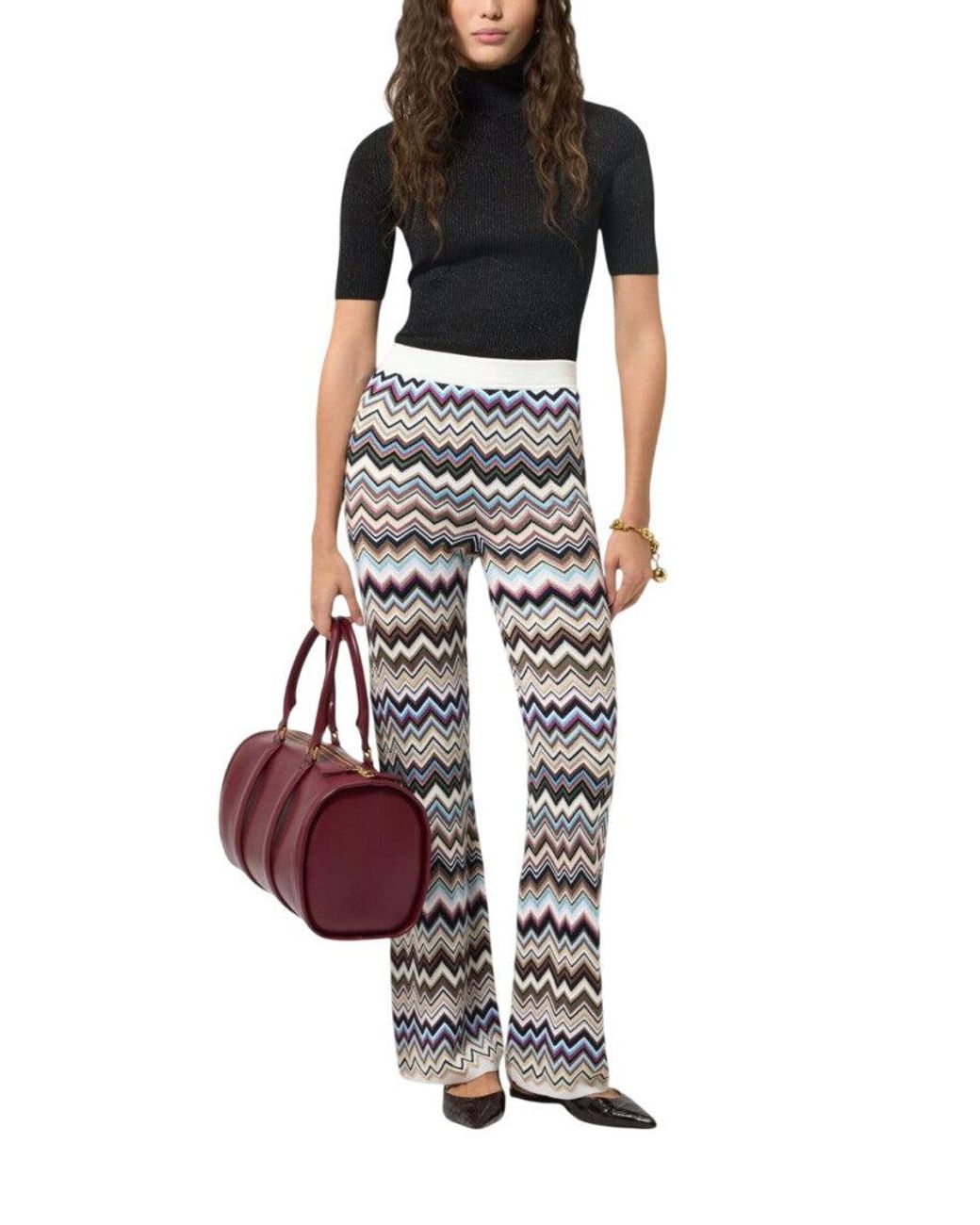 Missoni White Straight Pants