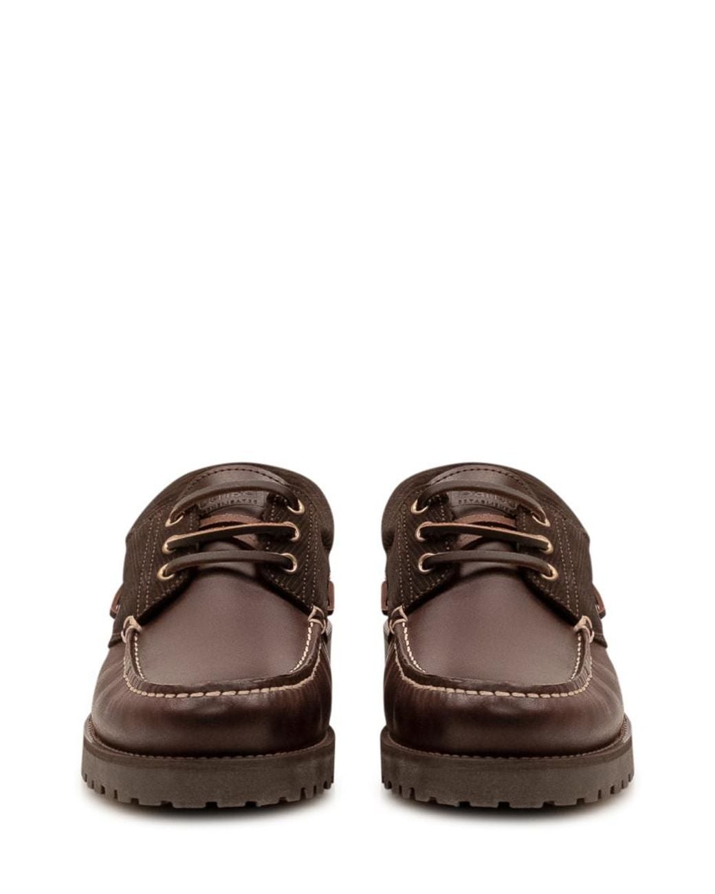 Barbour Brown Leather Loafers for men