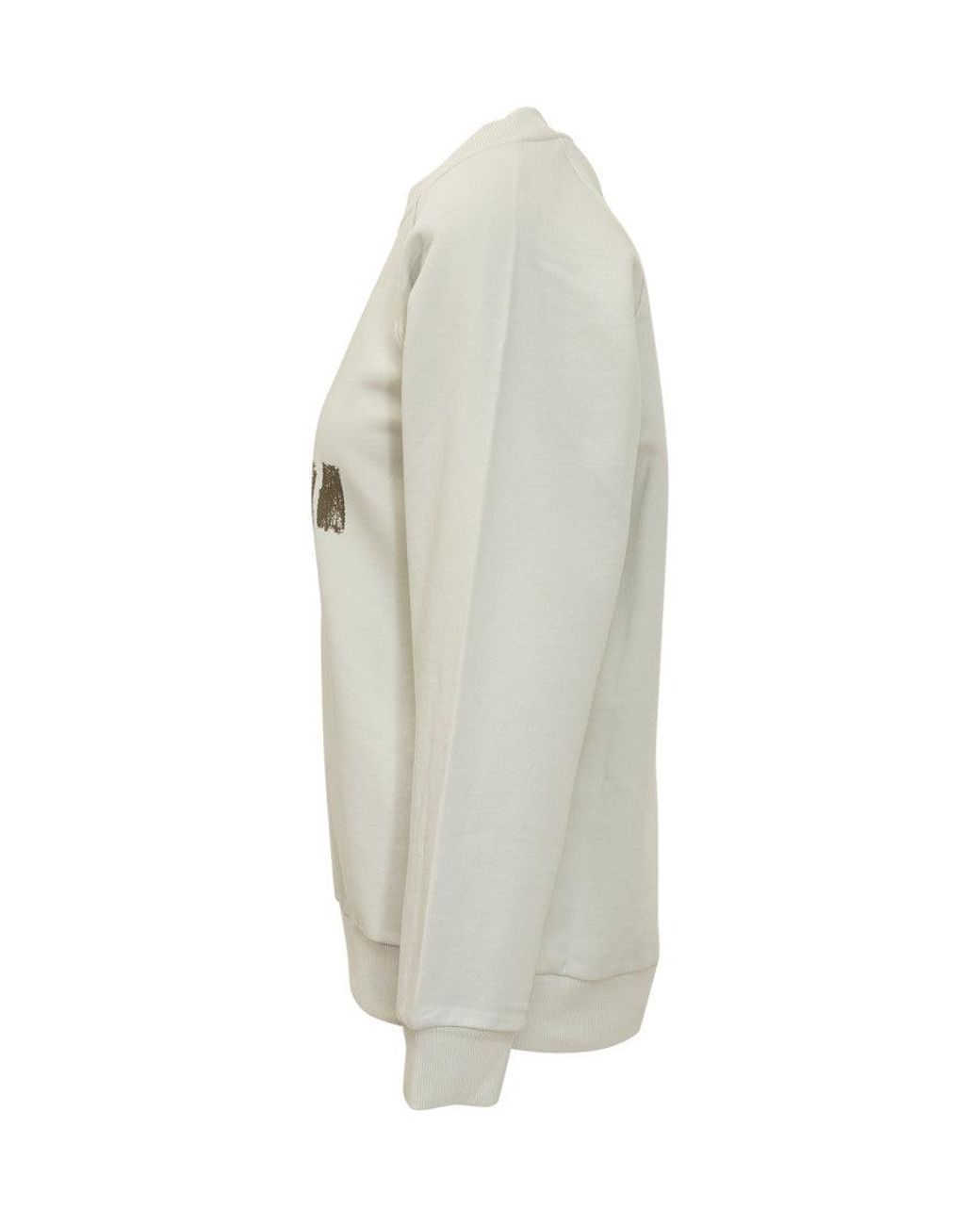 Marni White Off Graphic Crew Neck Sweater