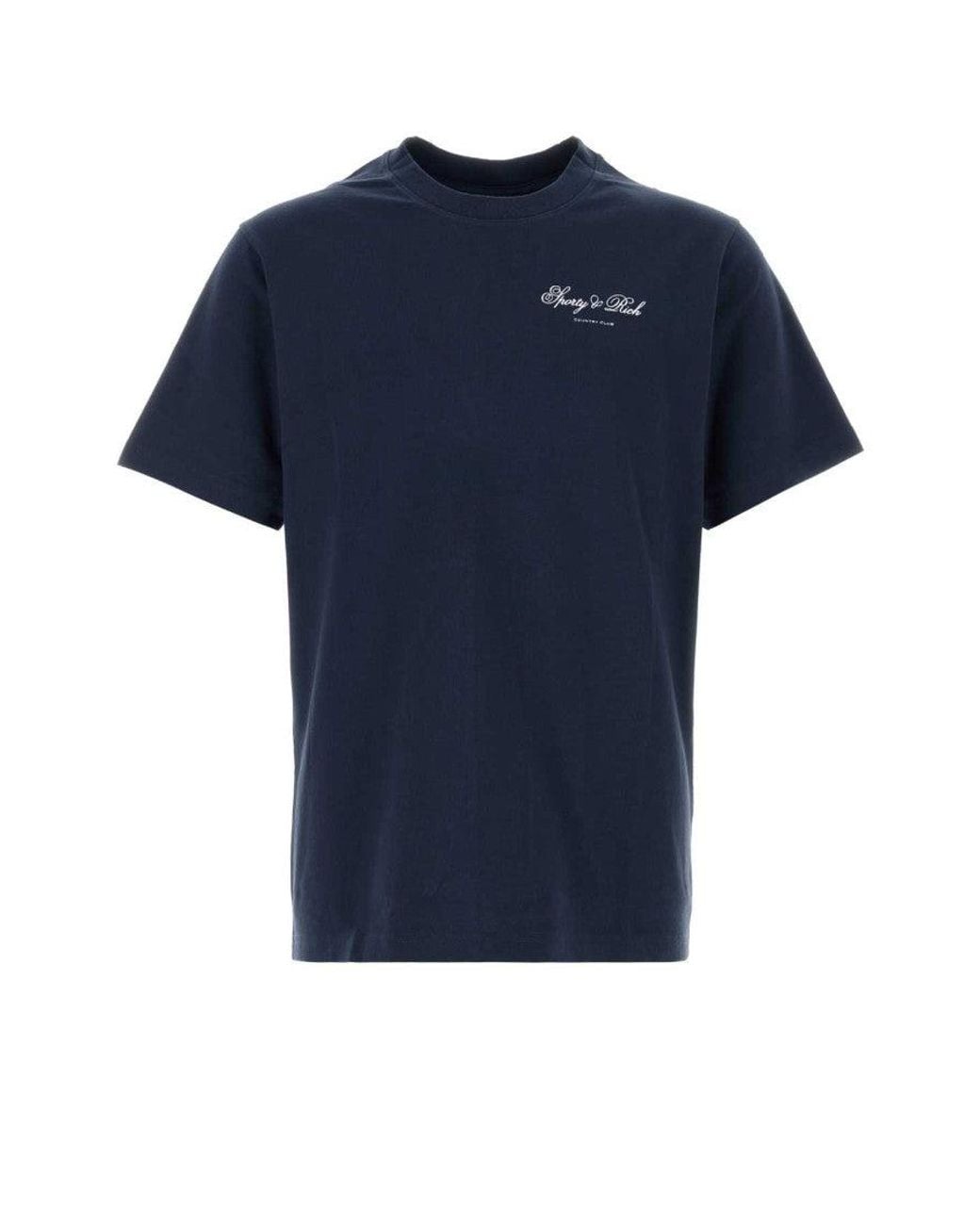 Sporty & Rich Blue Logo T-Shirt for men