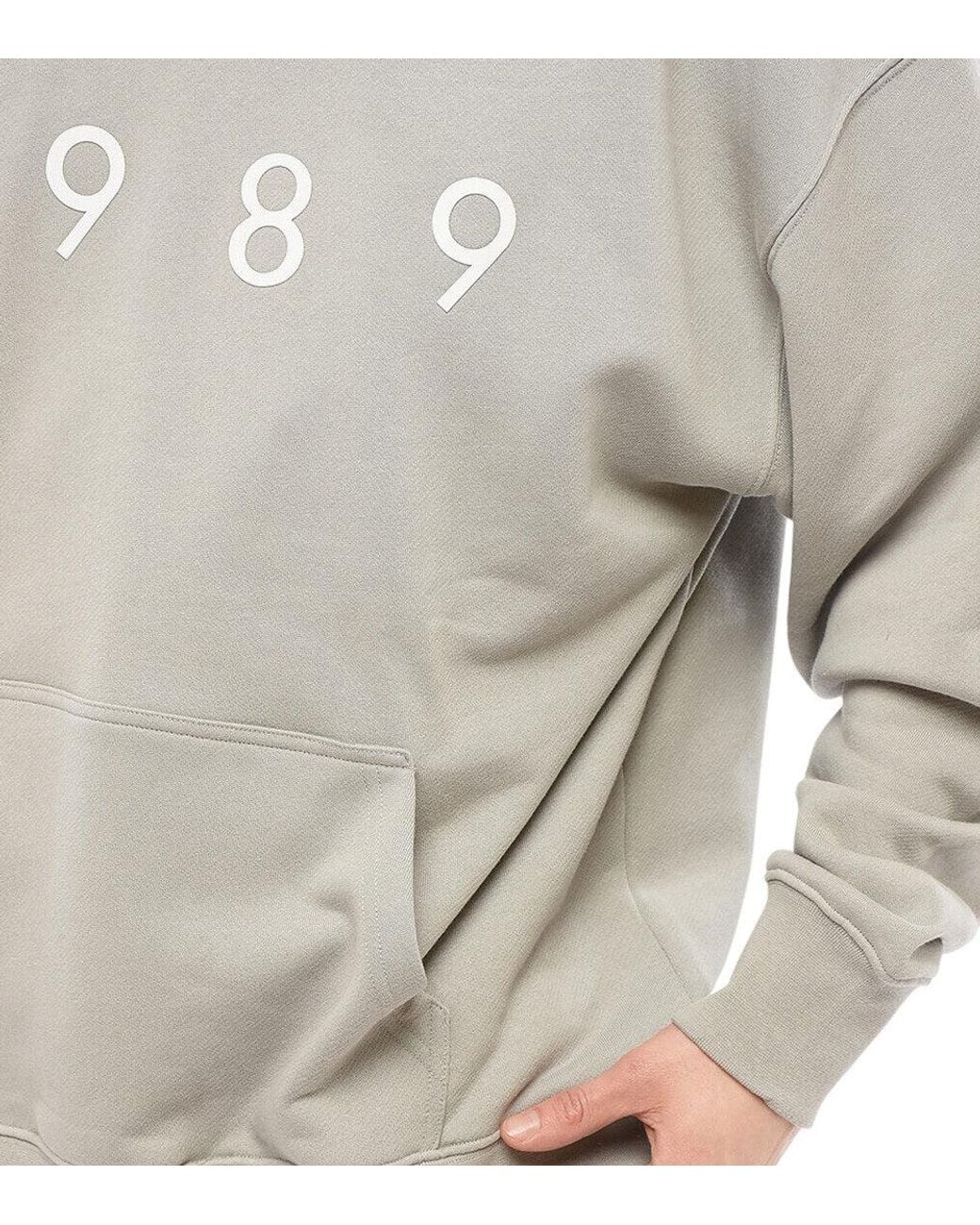 1989 STUDIO Gray Logo Relaxed Hoodie for men