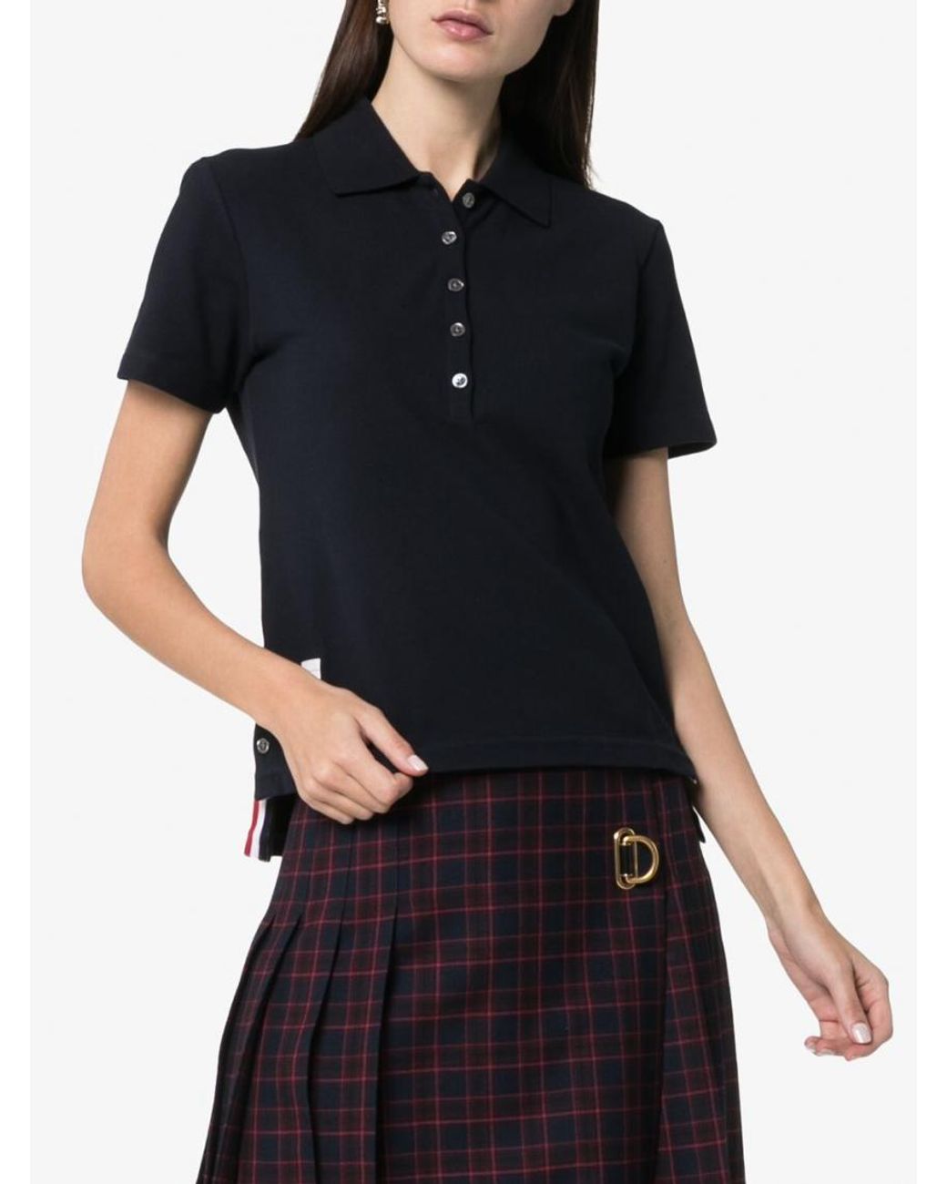 Thom Browne Blue Rwb Cotton Polo Shirt