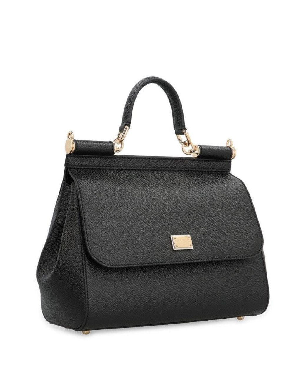 Dolce & Gabbana Black Sicily Satchel
