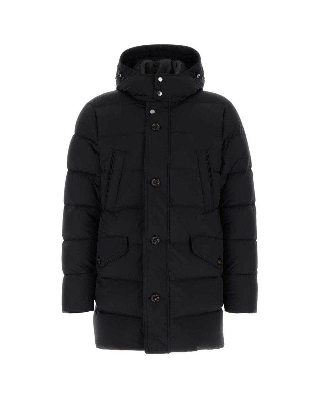 Moorer Blue Dark Hood Jacket for men