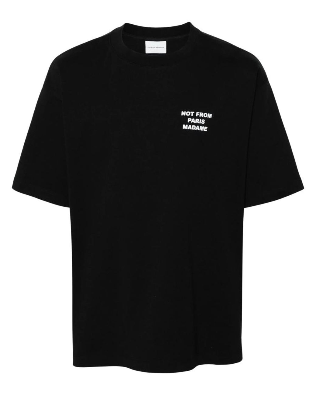 Drole de Monsieur Black Crew Neck T-Shirt for men