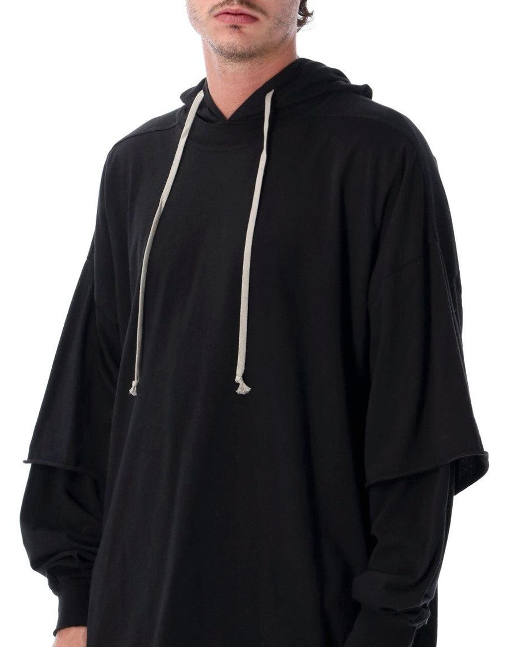 Rick Owens Black Oversized Hoodie for men