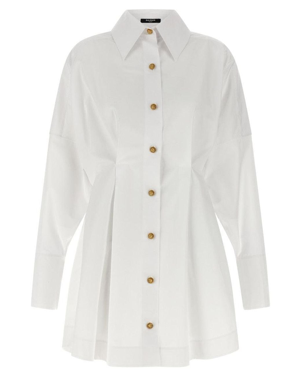 Balmain White Chemisier Dress