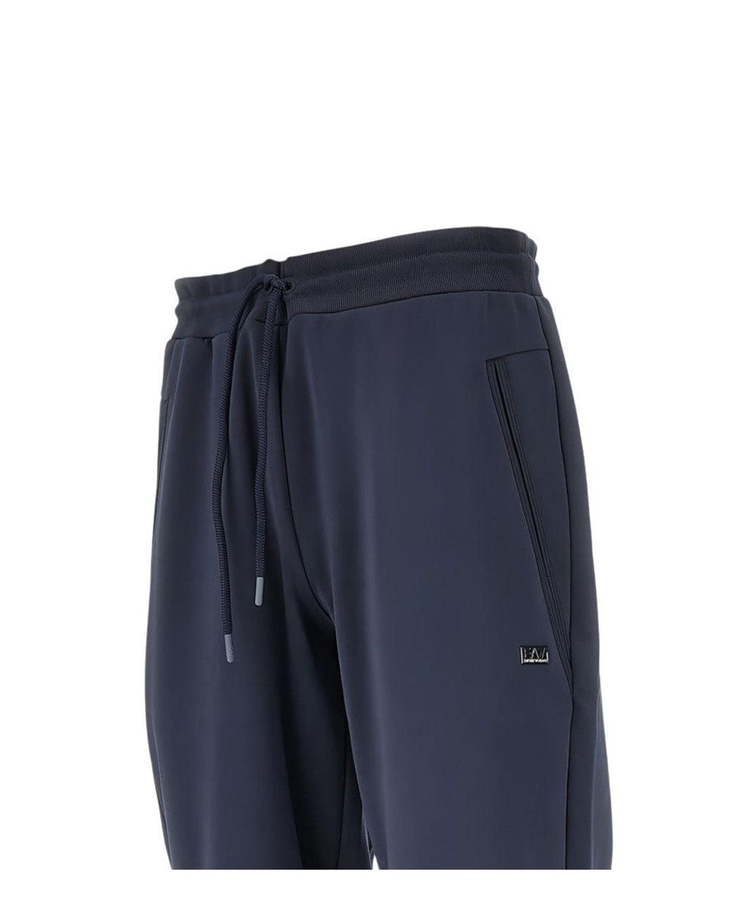 EA7 Blue Slim Trousers for men