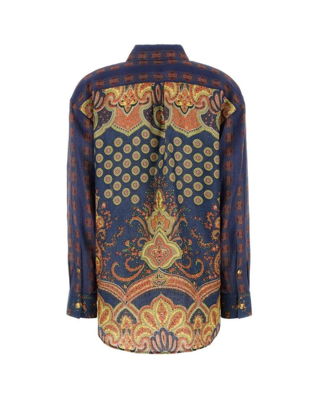 Valentino Blue Printed Shirt