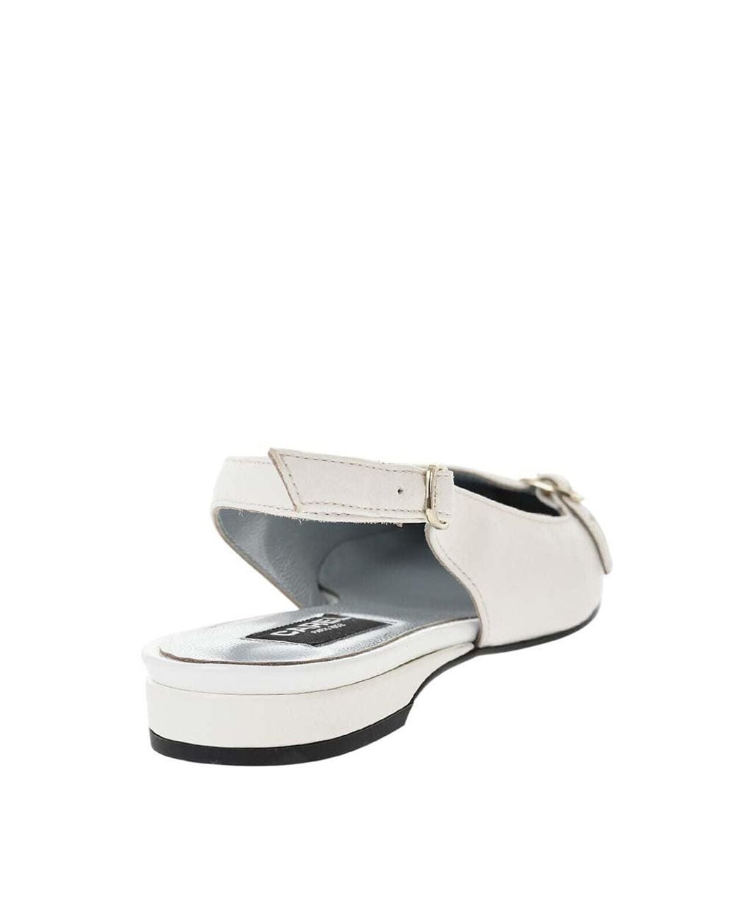 CAREL PARIS White Off Leather Ballet Flats