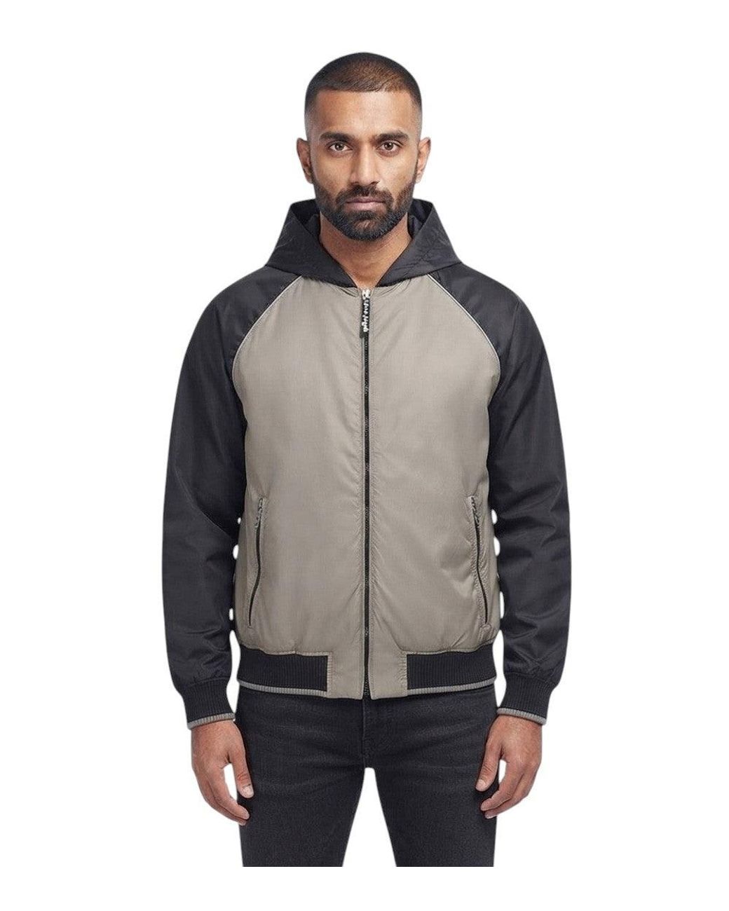 Palm Angels Gray Regular Hood Jacket for men