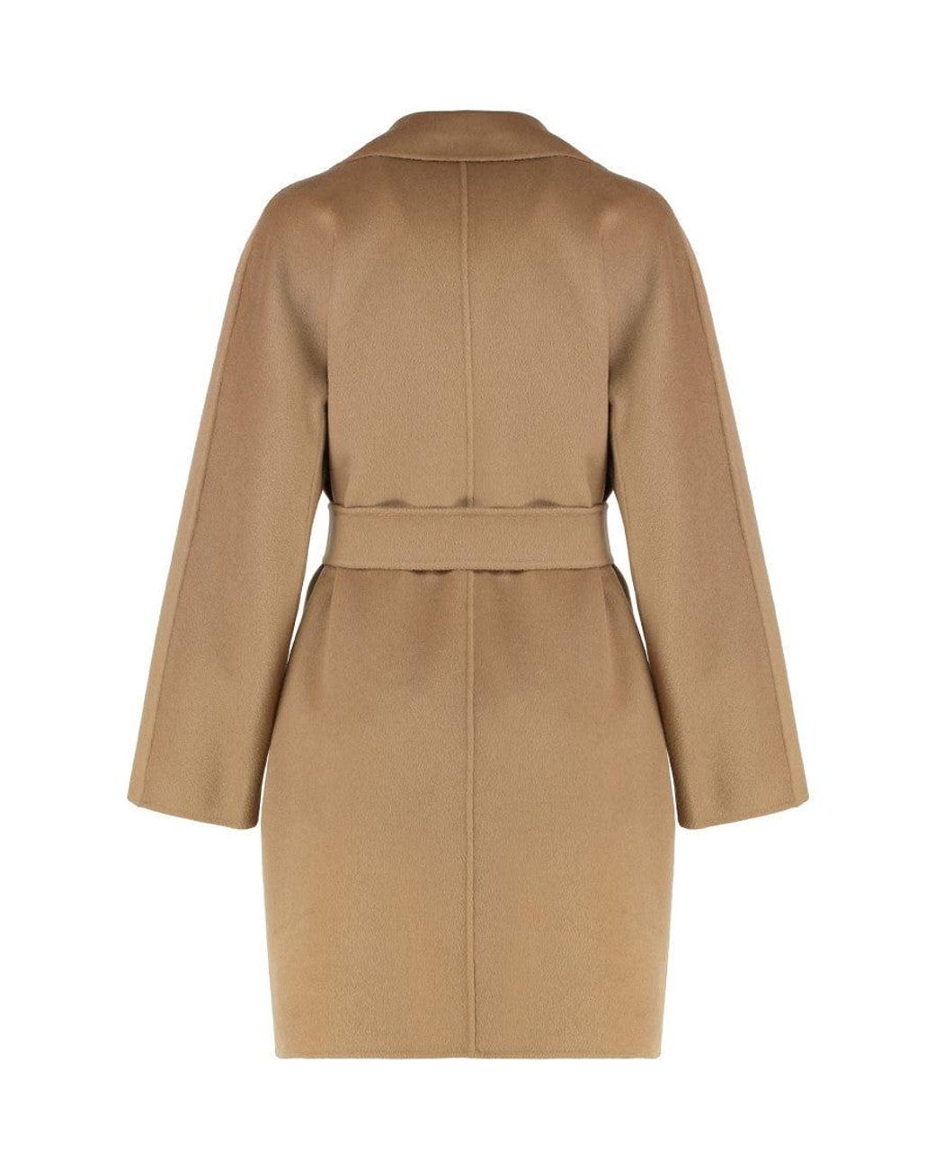 Max Mara Natural Notch Lapel Wool Coat