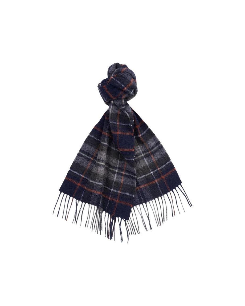 Barbour Blue Tartan Plaid Scarf for men