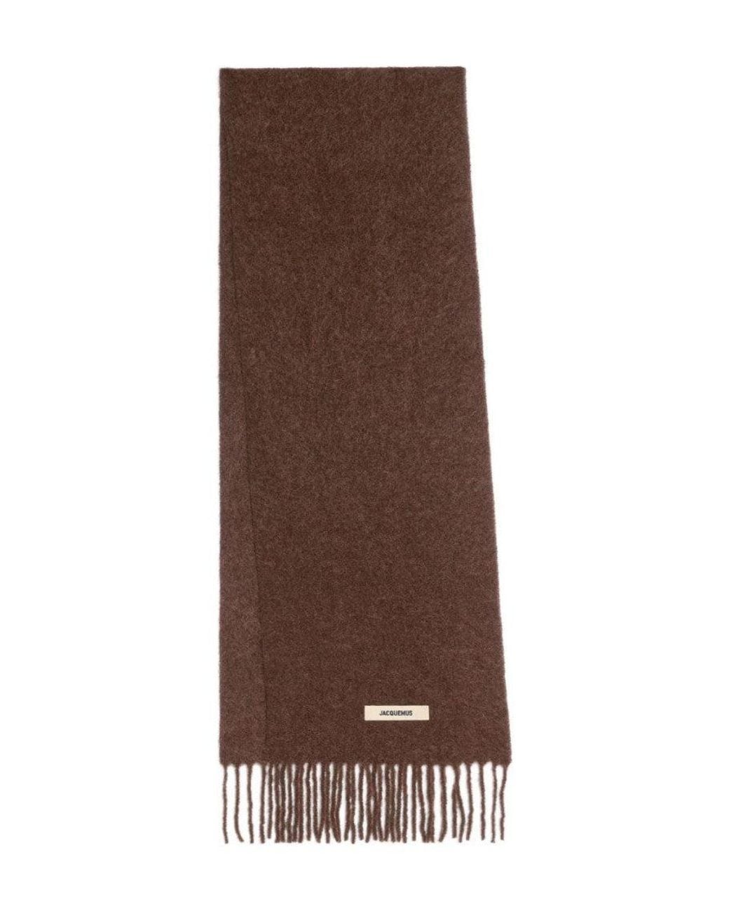 Jacquemus Brown Solid Scarf